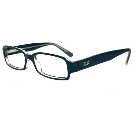 Ray Ban RB 5024 2034 Glossy Black Rectangle Eyeglasses 50-16 135 H14482 - Picture 1 of 8